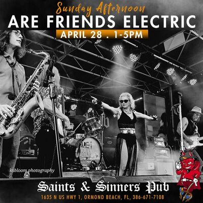 Are Friends Electric on Stage Sunday Afternoon!!